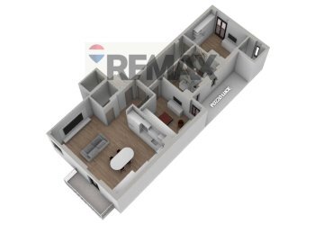 Pianta 3D - Quadrilocale Via Tribuna
 
38/A, Manfredonia - foto 8