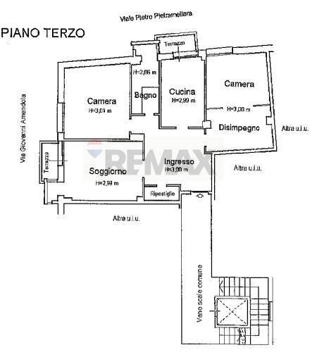 Pianta 2D - Trilocale via Amendola
 
17, Bologna - planimetria 1