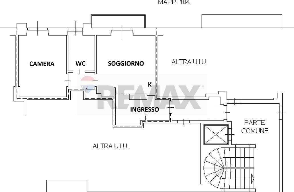Pianta 2D - Bilocale Via Mauro Macchi
 
65, Milano - planimetria 1