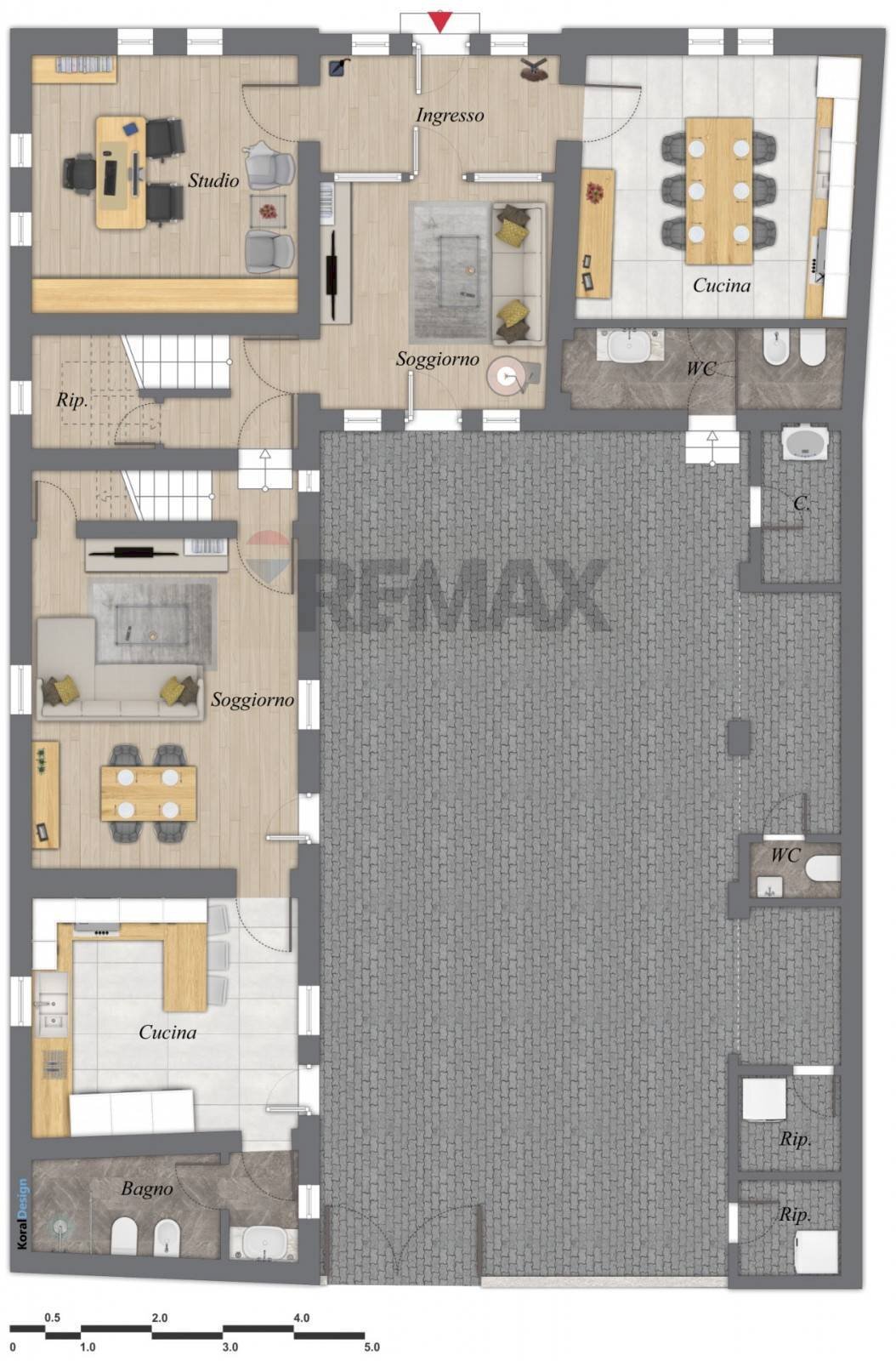 Pianta 2D - Casa semi indipendente Vicolo Chiesa
 
2, Tornata - planimetria 1
