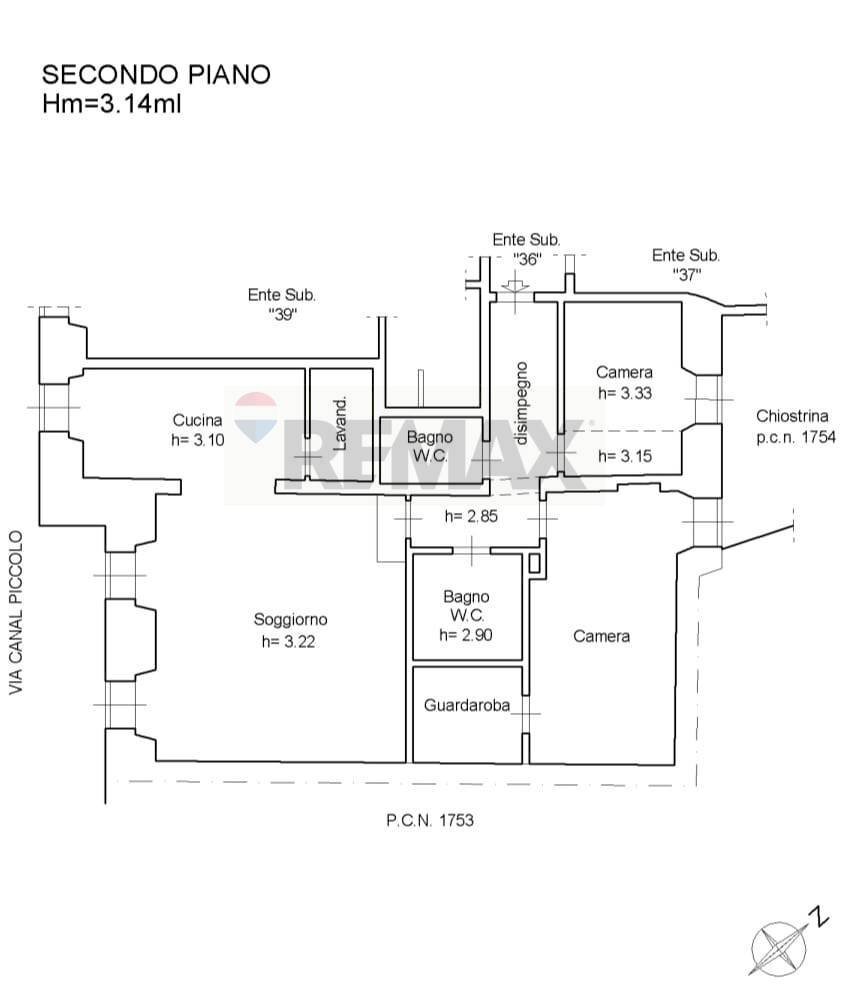 Pianta 2D - Trilocale Via Del Canale Piccolo
 
2, Trieste - planimetria 1