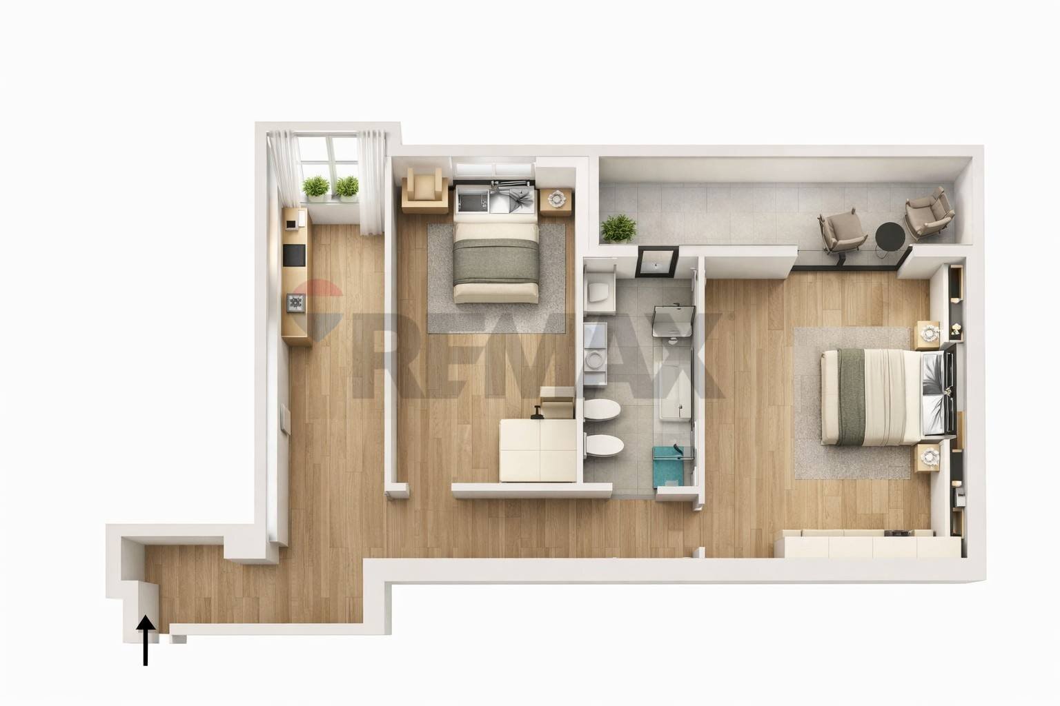 Pianta 3D - Trilocale Viale Perata
 
7, Albissola Marina - planimetria 1