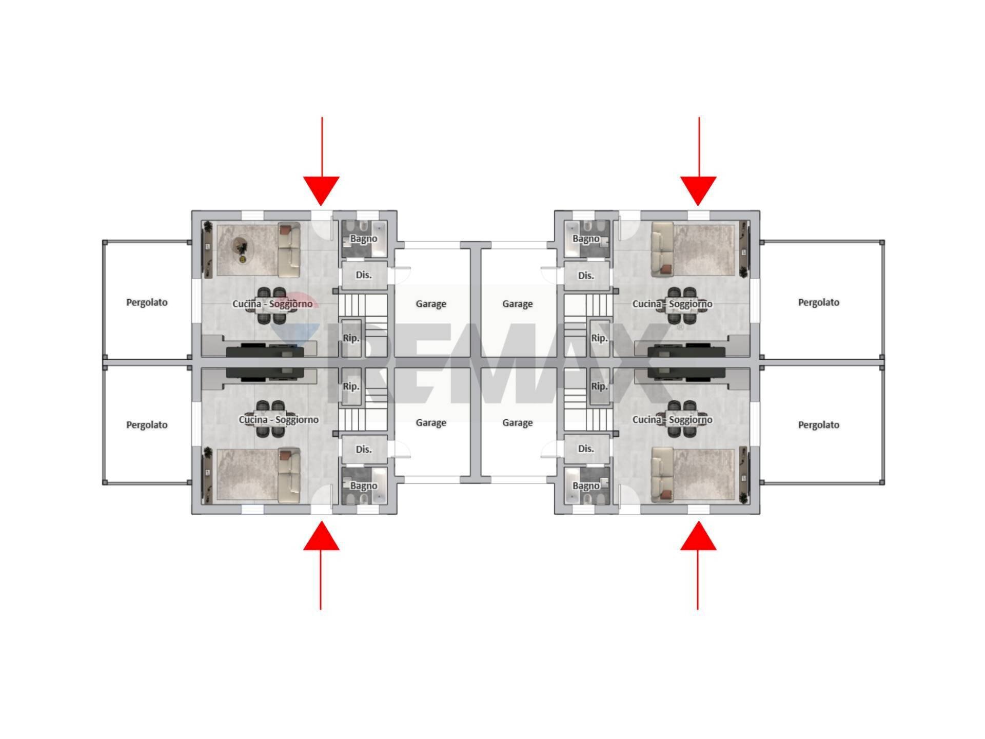 Pianta 2D - Appartamento Via Trevisiol, Castegnero - planimetria 1