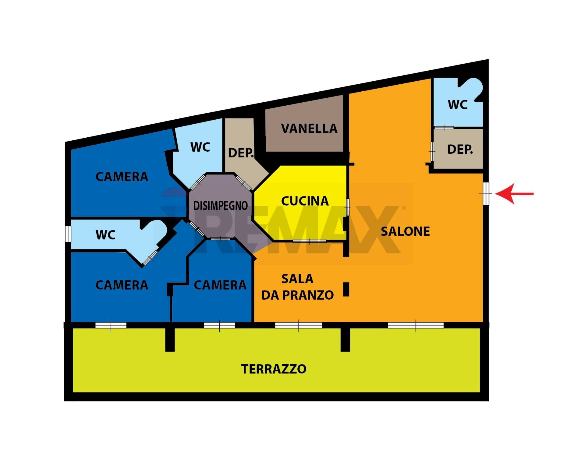 Pianta 2D - Attico Forio - planimetria 1