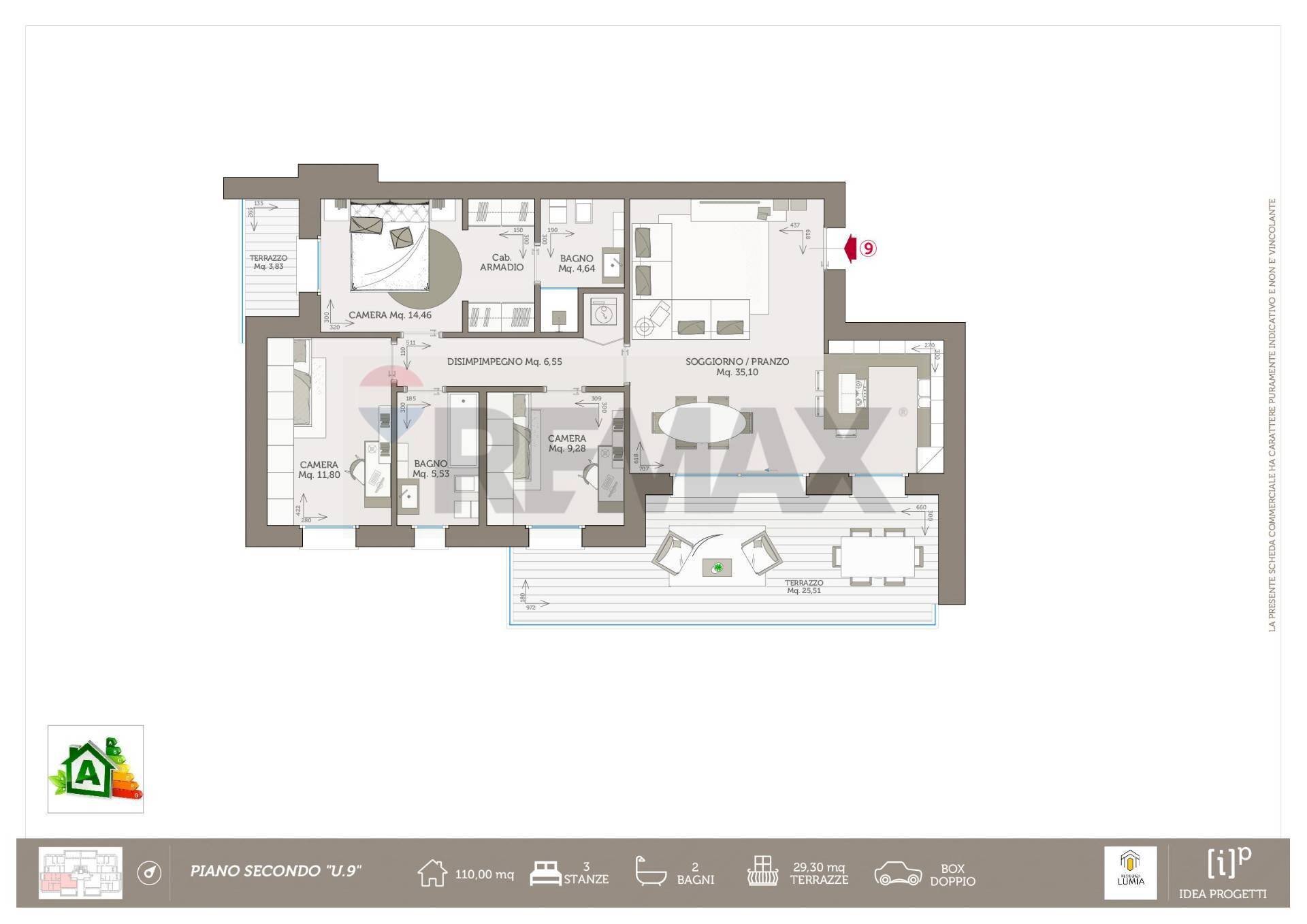 Pianta 2D - Four-room apartment via luigi nono, Cornate d'Adda - floor plans 1