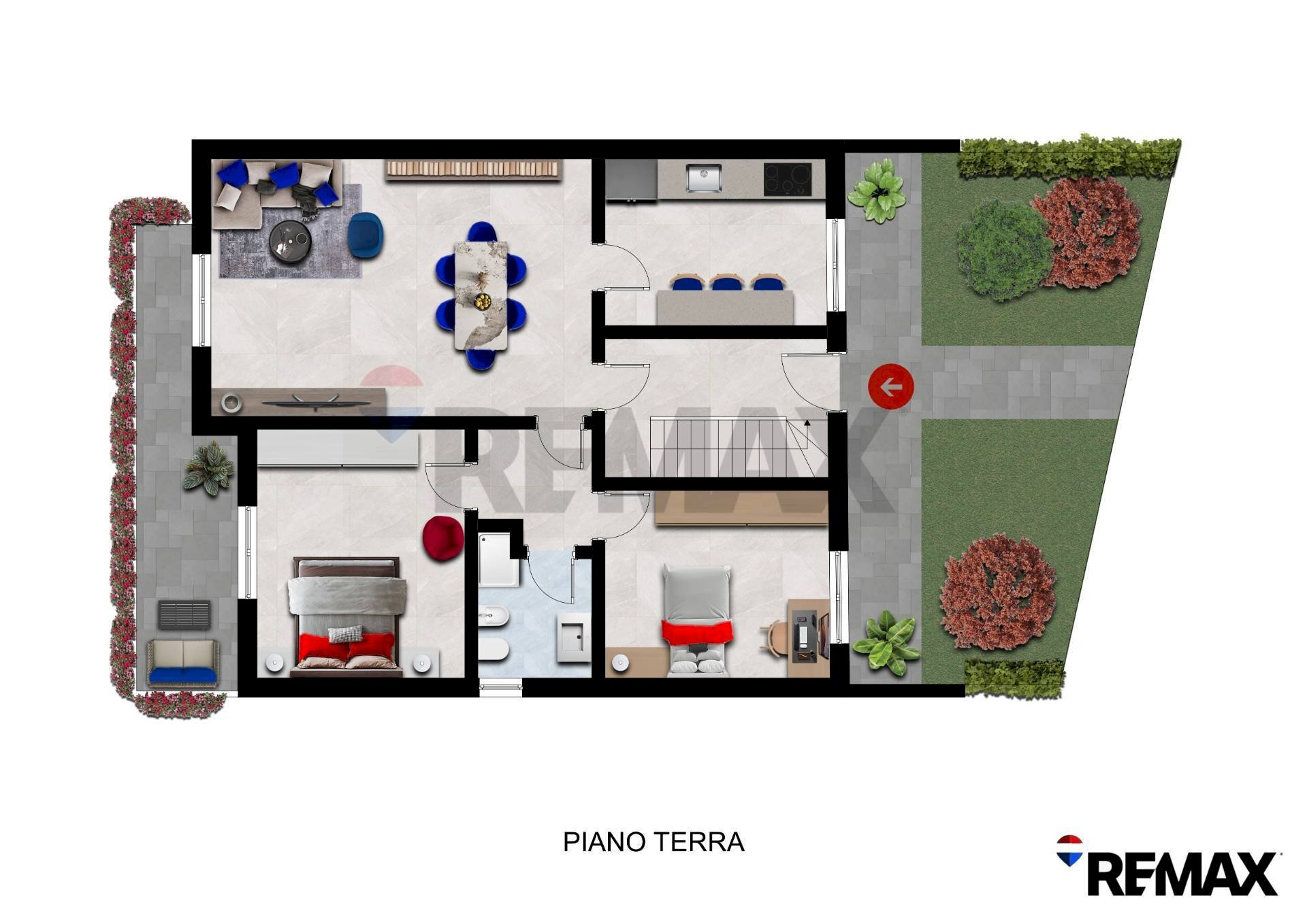 Pianta 2D - Trilocale VIA STEZZANO
 
7A, Azzano San Paolo - planimetria 1