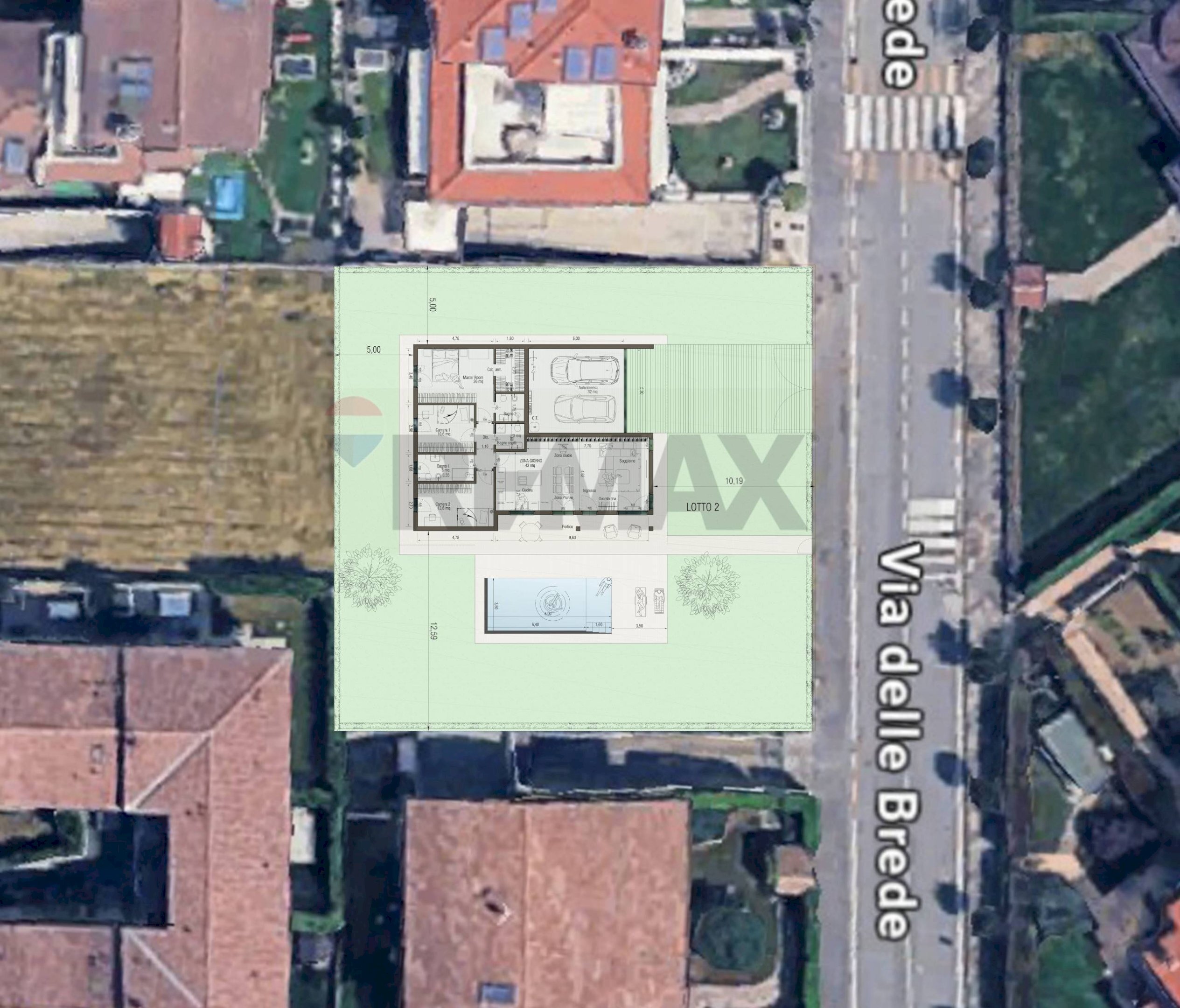 Posizione della mappa - Villa VIA DELLE BREDE, Calcinate - planimetria 1