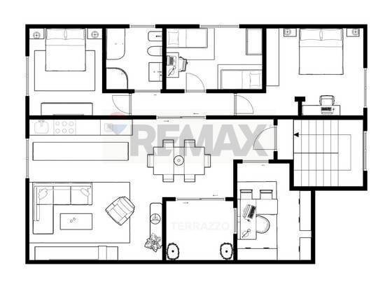 Pianta 2D - Quadrilocale Pisogne - planimetria 1