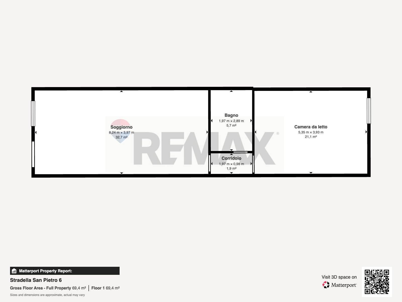 Pianta 2D - Bilocale Stradella San Pietro
 
6, Vicenza - planimetria 1