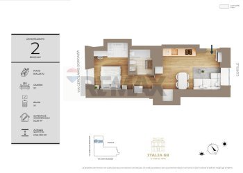 Pianta 2D - Two-room apartment Milano - photo 26