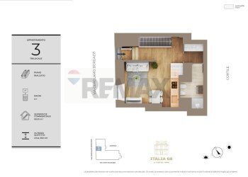 Pianta 3D - Three-room apartment Corso Italia
 
68, Milano - photo 26