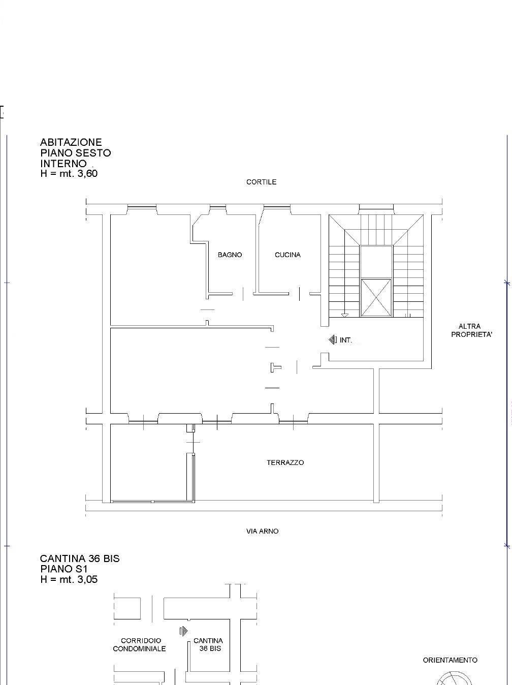 Foto 19 - Attico Via Arno
 
89, Roma - planimetria 1