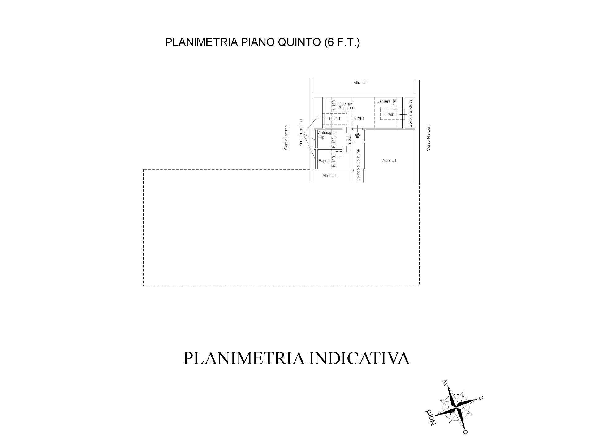 Foto 10 - Monolocale via Madama Cristina
 
37, Torino - planimetria 1