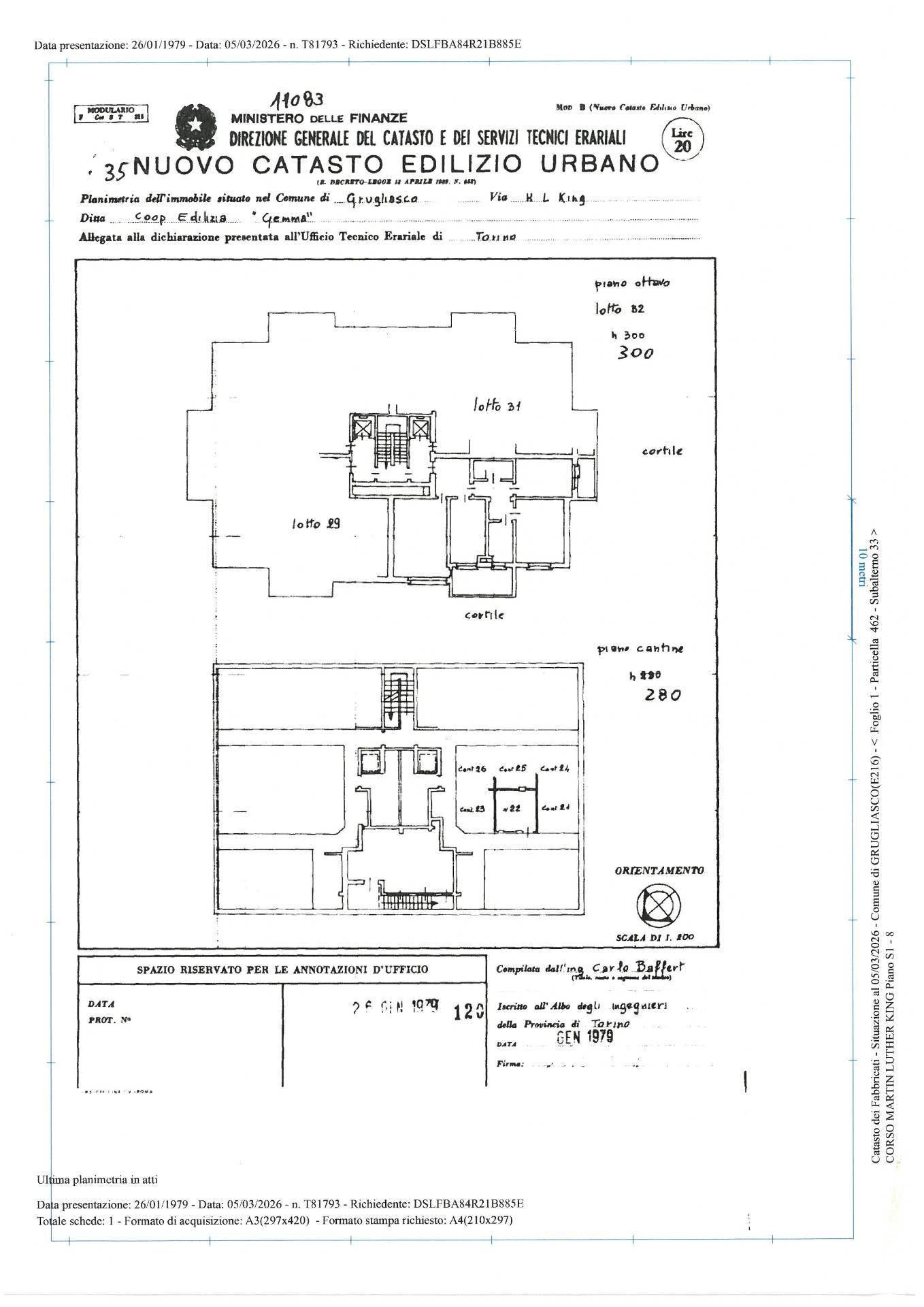 Foto 50 - Quadrilocale VIA Martin Luther King, Grugliasco - planimetria 1