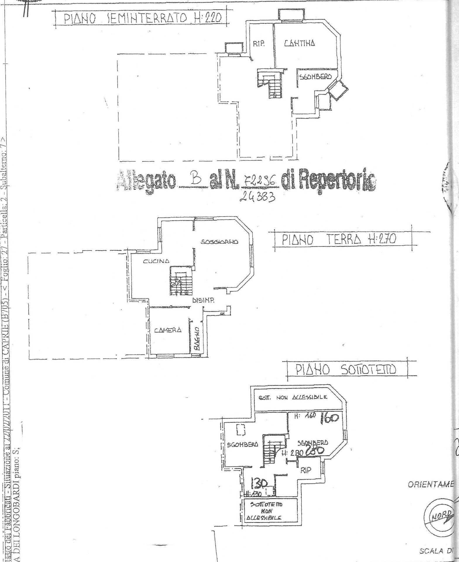 Foto 50 - Casa semi indipendente VIA Longobardi
 
2/A, Caprie - planimetria 1