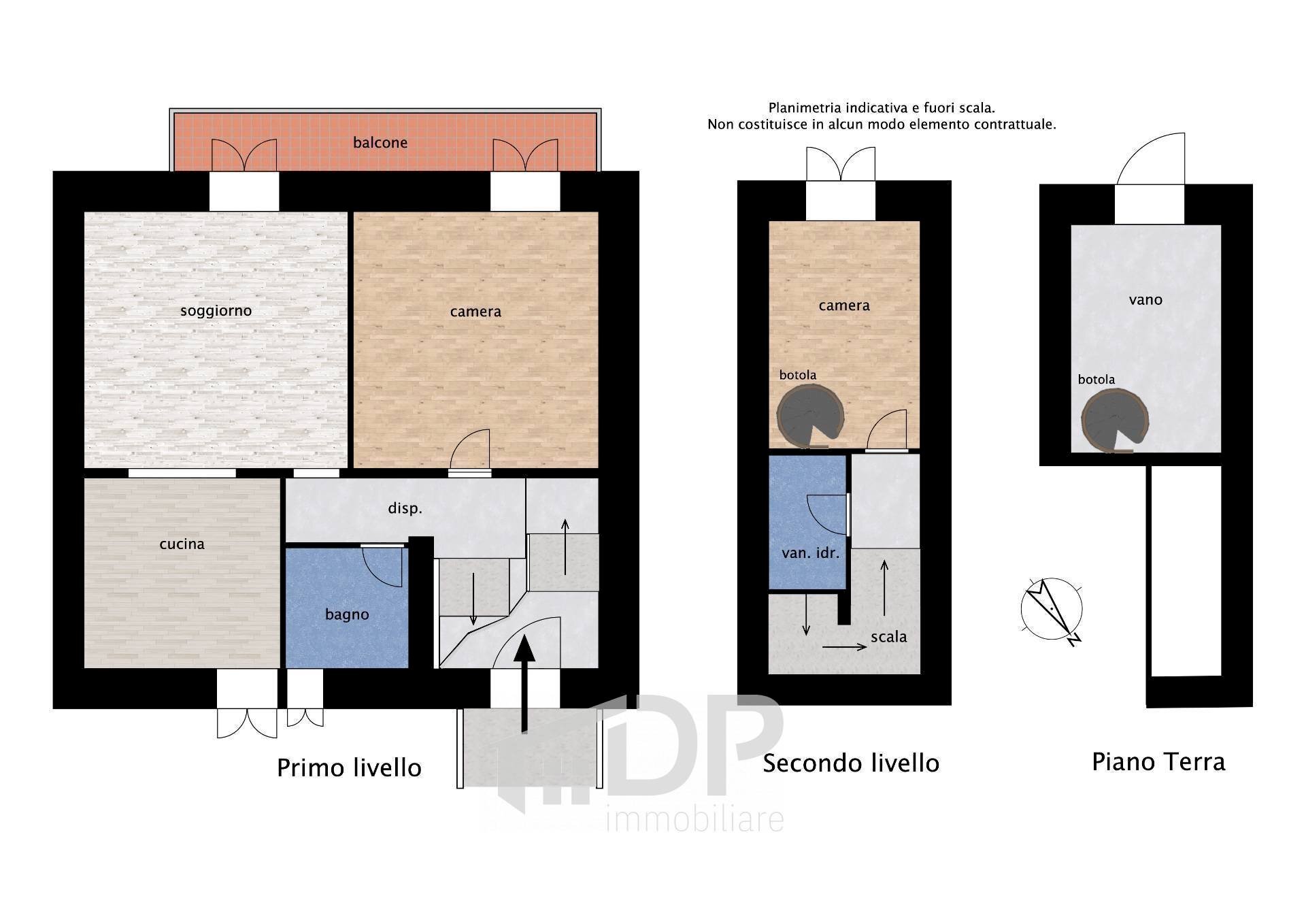 Foto 34 - Bilocale Strada Provinciale
 
48, Moricone - planimetria 1