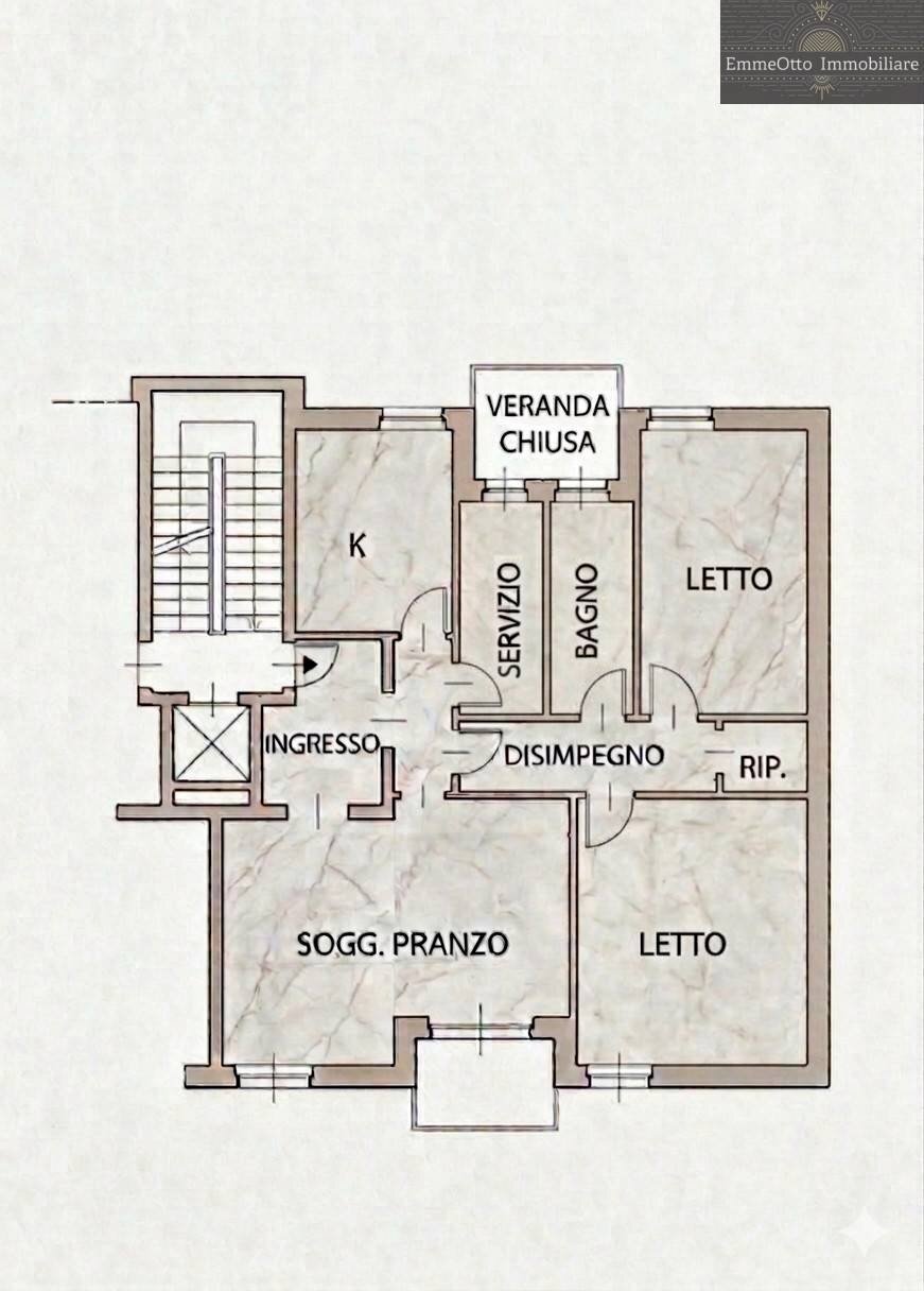 Foto 29 - Trilocale via capitanata, Cagliari - planimetria 1