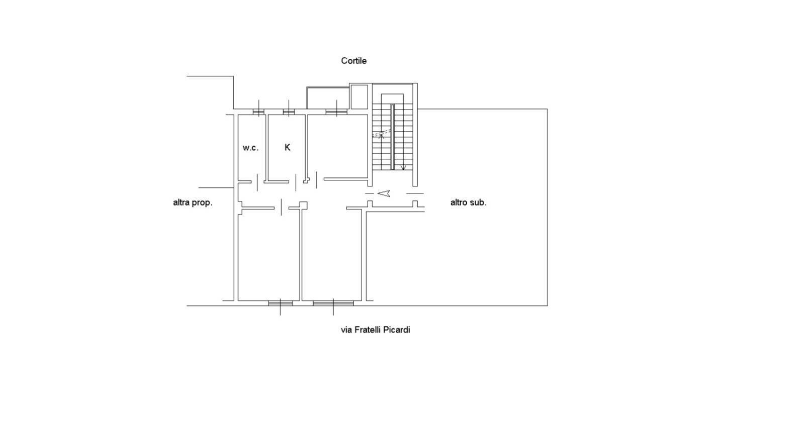 Foto 28 - Trilocale Via Fratelli Picardi
 
232, Sesto San Giovanni - planimetria 1