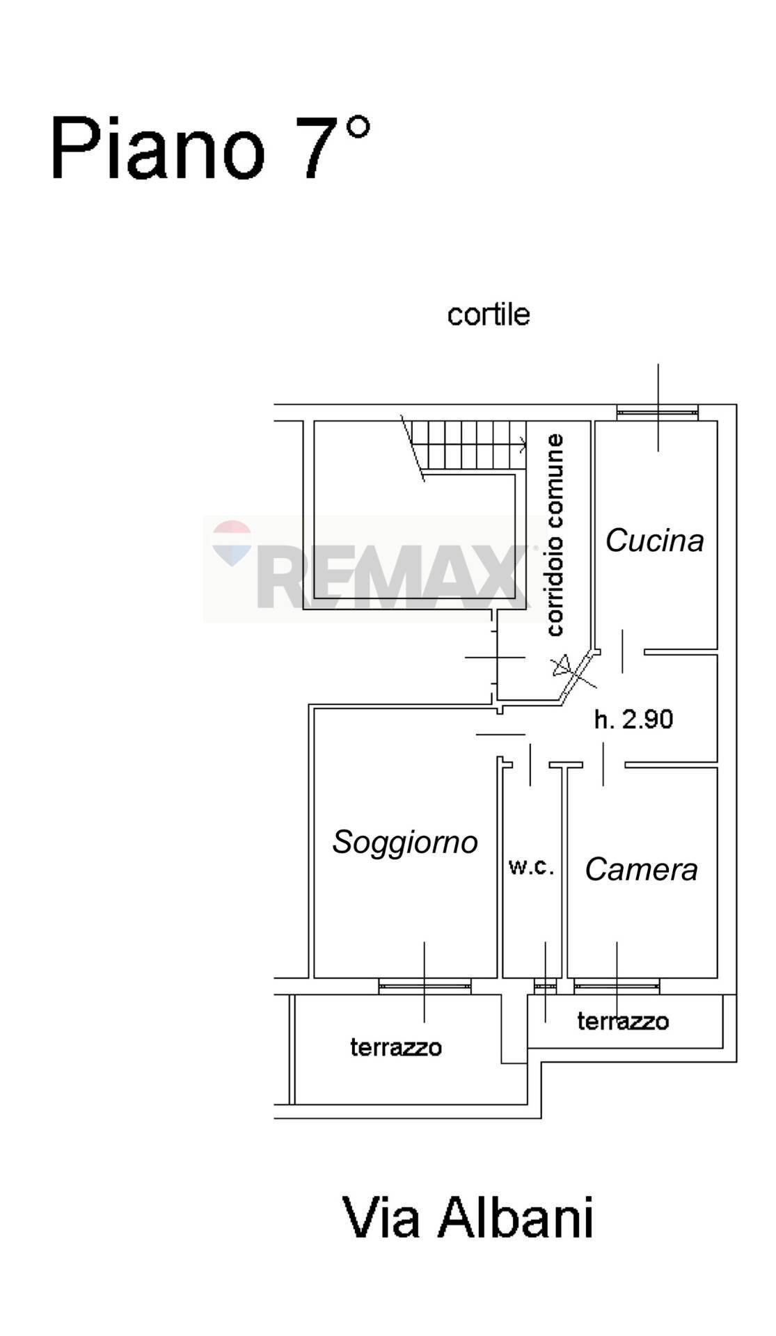 Pianta 2D - Bilocale Via Albani
 
52, Milano - planimetria 1