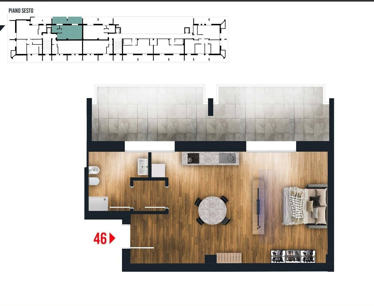 Foto 24 - One-room apartment Piazza Brescia
 
15, Jesolo - floor plans 1