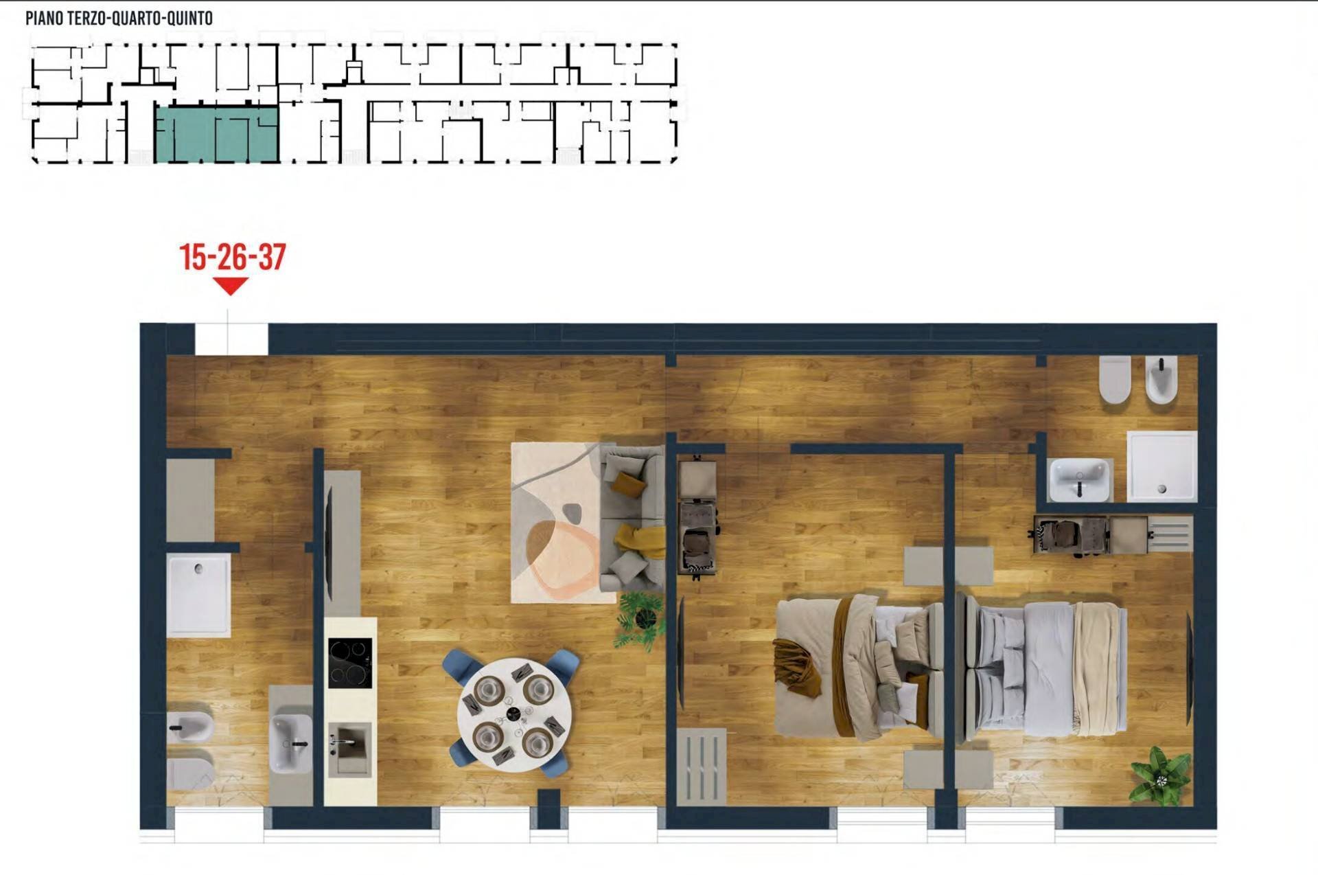 Foto 17 - Quadrilocale Piazza Brescia
 
15, Jesolo - planimetria 1