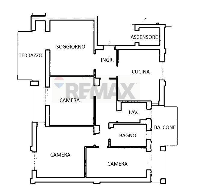Pianta 2D - Quadrilocale VIALE GIOTTO
 
13, Busto Arsizio - planimetria 1