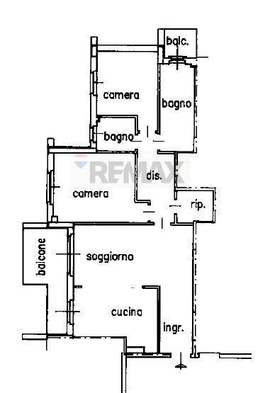 Pianta 2D - Trilocale via Bettolo
 
7, Busto Arsizio - planimetria 1