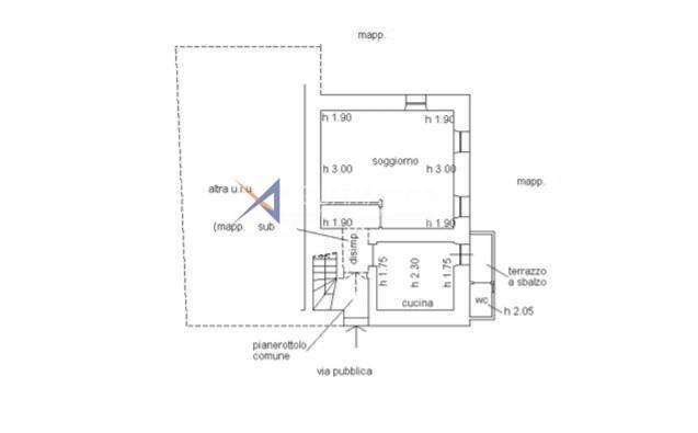Foto 23 - Monolocale Ceriana - planimetria 1