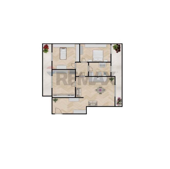 Pianta 2D - Trilocale Via Salaparuta
 
42, Roma - planimetria 1