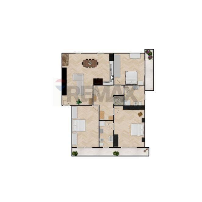 Pianta 2D - Quadrilocale Via Antonio Banfi
 
52, Roma - planimetria 1