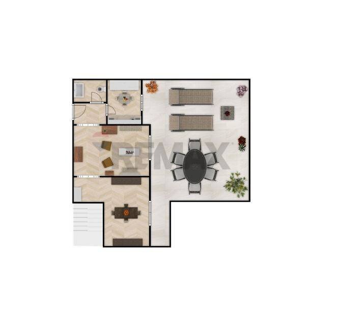 Pianta 2D - Trilocale Via della feritoia
 
9, Trevi nel Lazio - planimetria 1