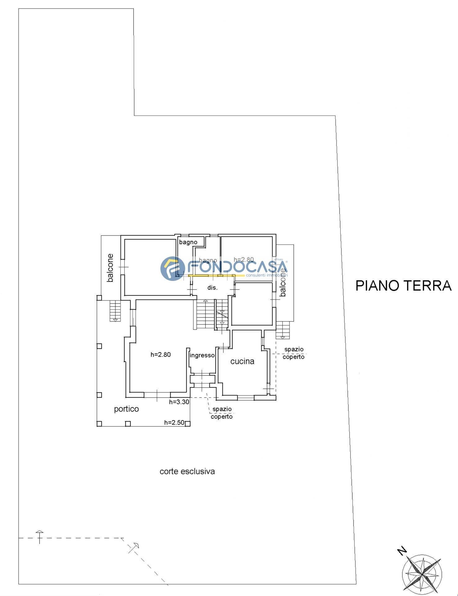 planimetria piano terra - Villa Viale Croce Rossa, Castiglione delle Stiviere - planimetria 1
