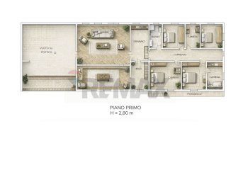 Pianta 3D - Casa indipendente Santa Giustina in Colle - foto 6