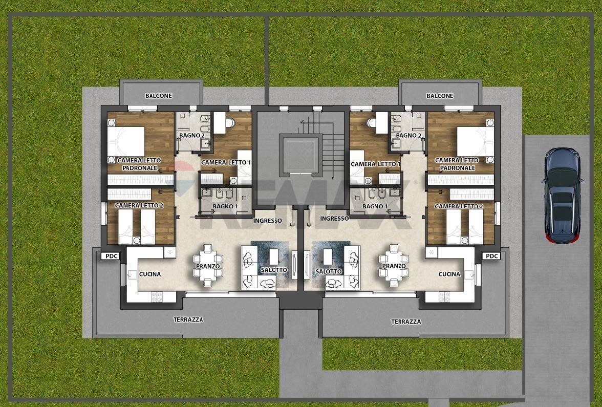 Pianta 2D - Four-room apartment Via Feratine, Montebelluna - floor plans 1