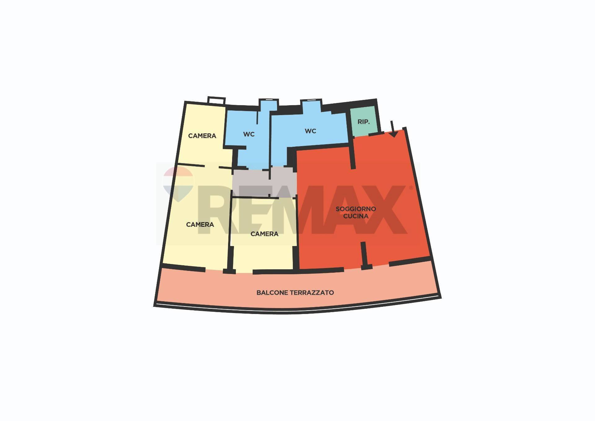 Pianta 2D - Appartamento Via Nicola Nicolini
 
68, Napoli - planimetria 1