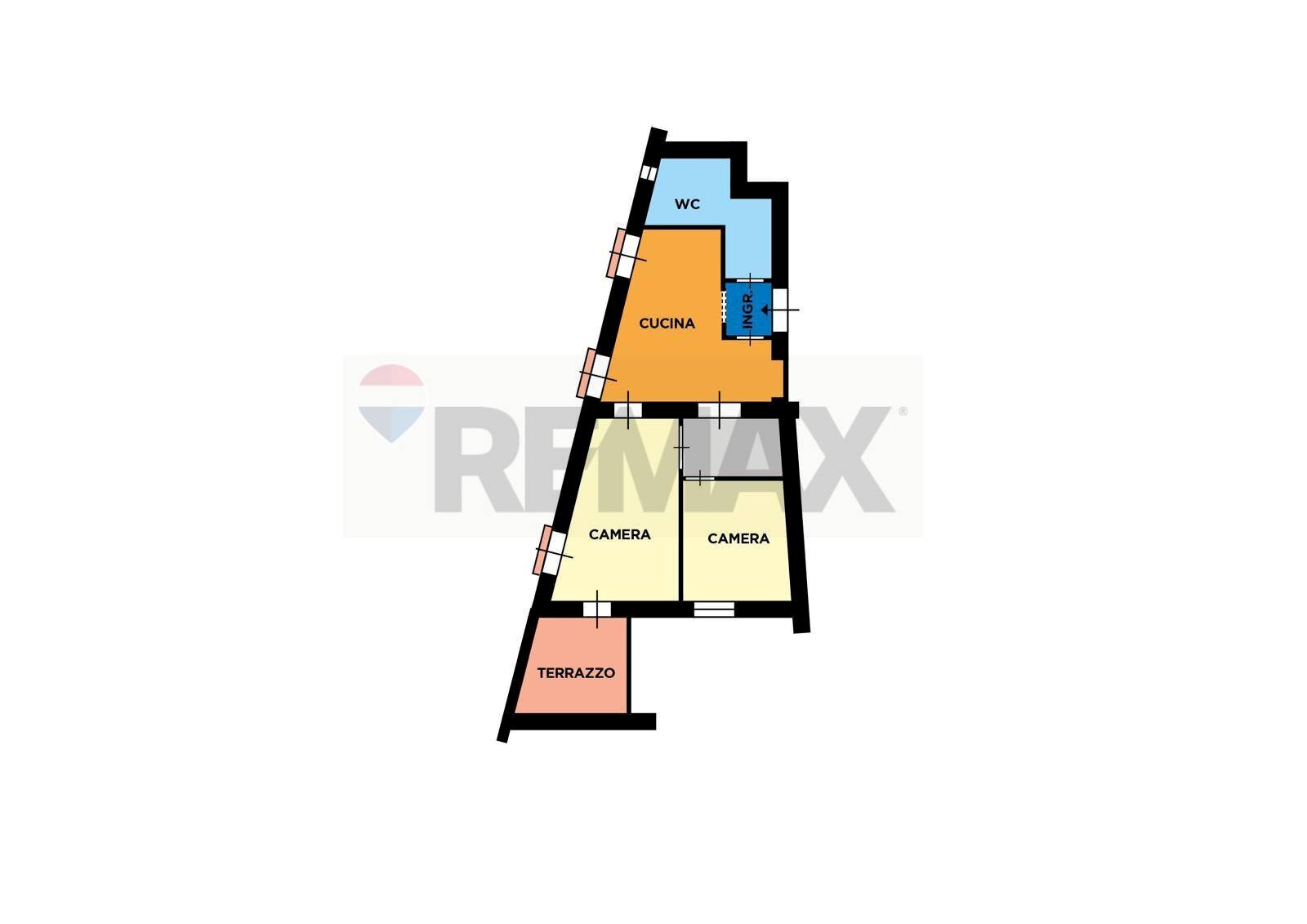 Pianta 2D - Trilocale Via Santa Maria La Nova
 
32, Napoli - planimetria 1