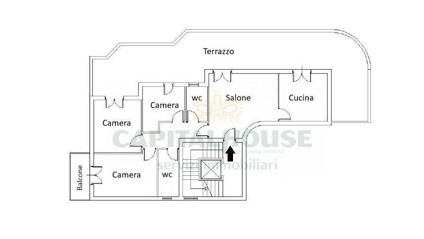 Foto 29 - Quadrilocale via Guglielmo Marconi, San Nicola la Strada - planimetria 1