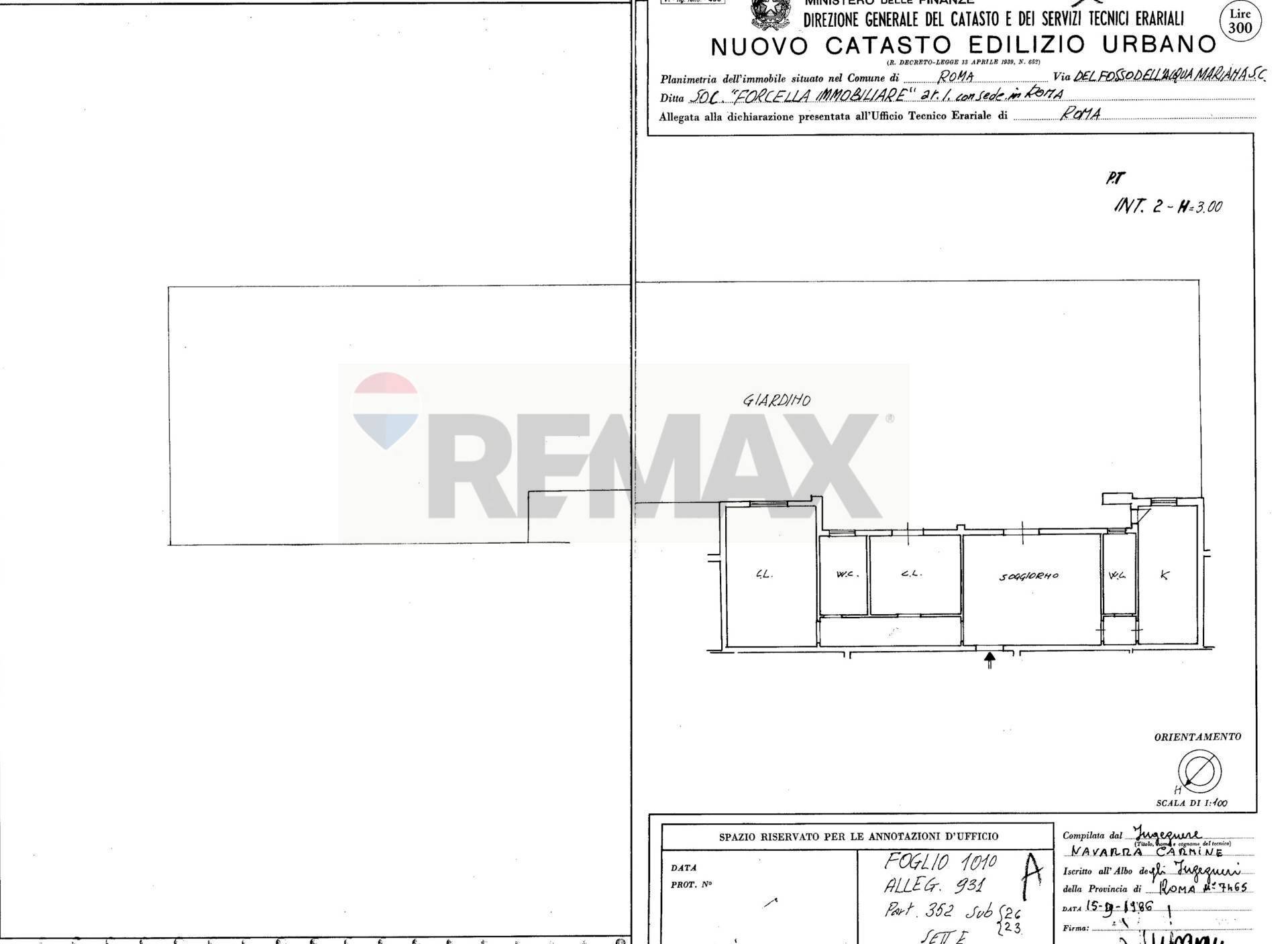 Pianta 2D - Three-room apartment Via Del Fosso Dell'acqua Mariana
 
117, Roma - floor plans 1