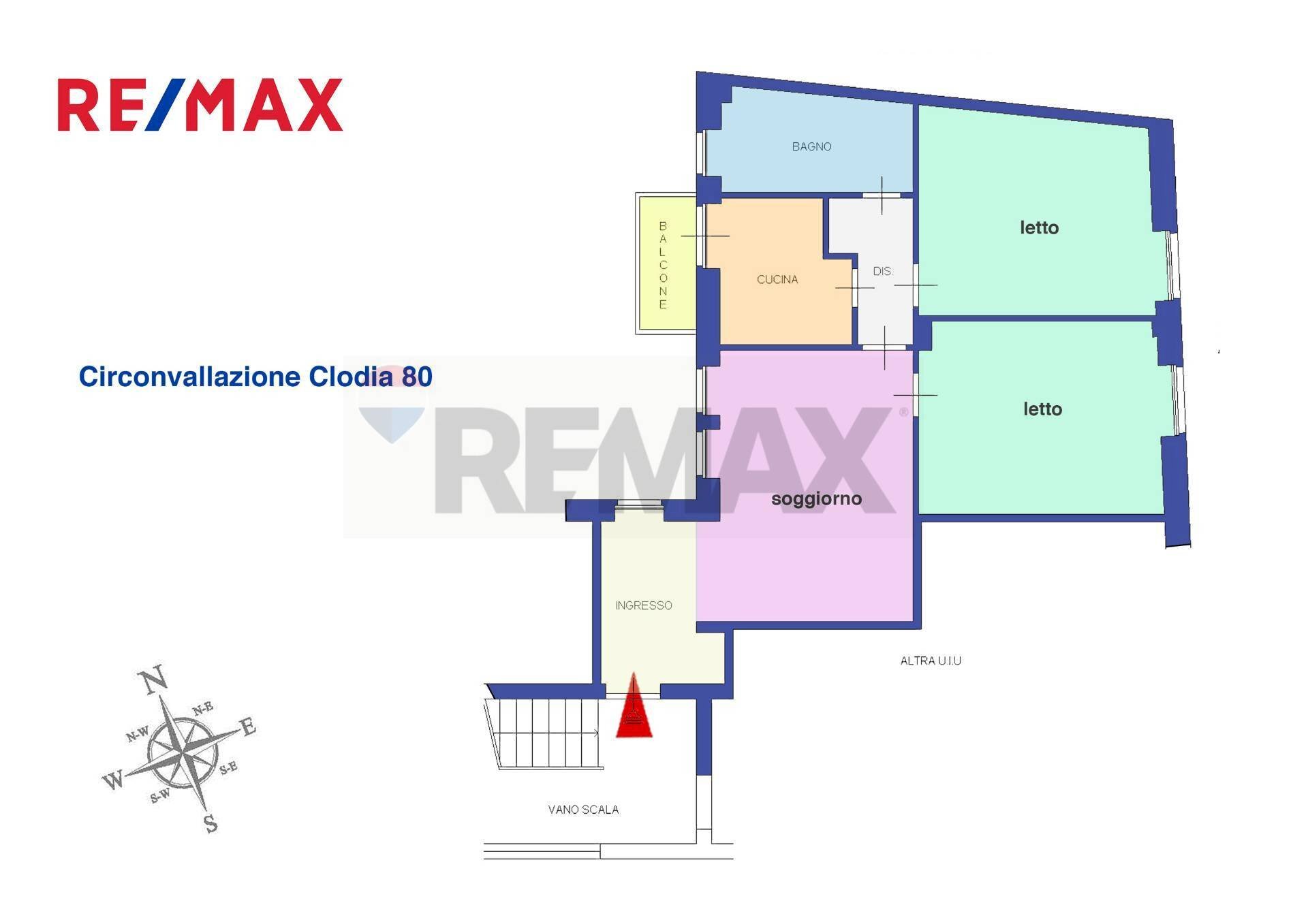 Pianta 2D - Trilocale Circonvallazione Clodia
 
80, Roma - foto 2