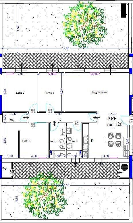Four-room apartment Taranto - floor plans 1