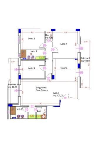 Quadrilocale Taranto - planimetria 1