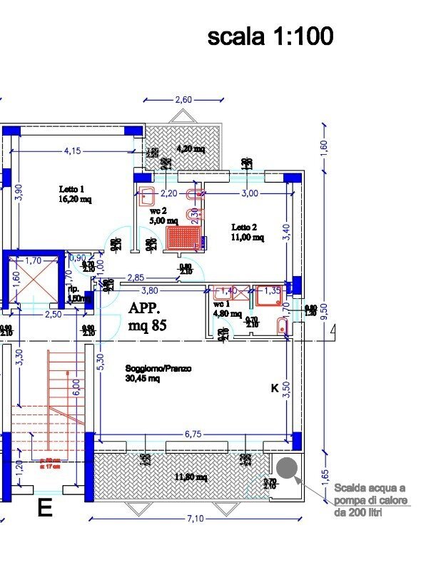 Trilocale Taranto - planimetria 1