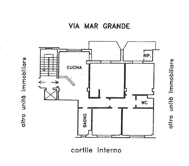 Four-room apartment via Mar Grande, 2, Taranto - floor plans 1