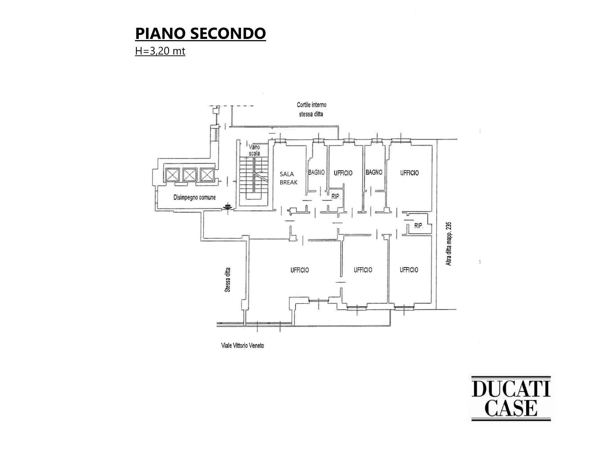 Ufficio viale Vittorio Veneto, Milano - planimetria 1