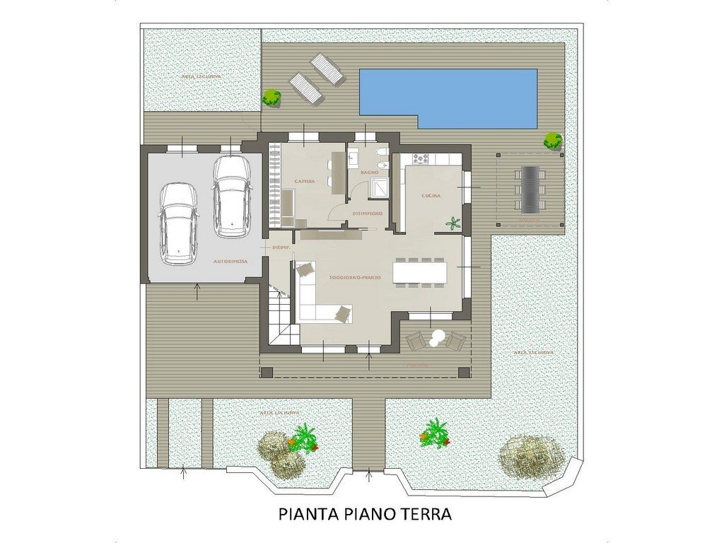 Villa via Andrea Fantoni, 6, Cenate Sotto - planimetria 1