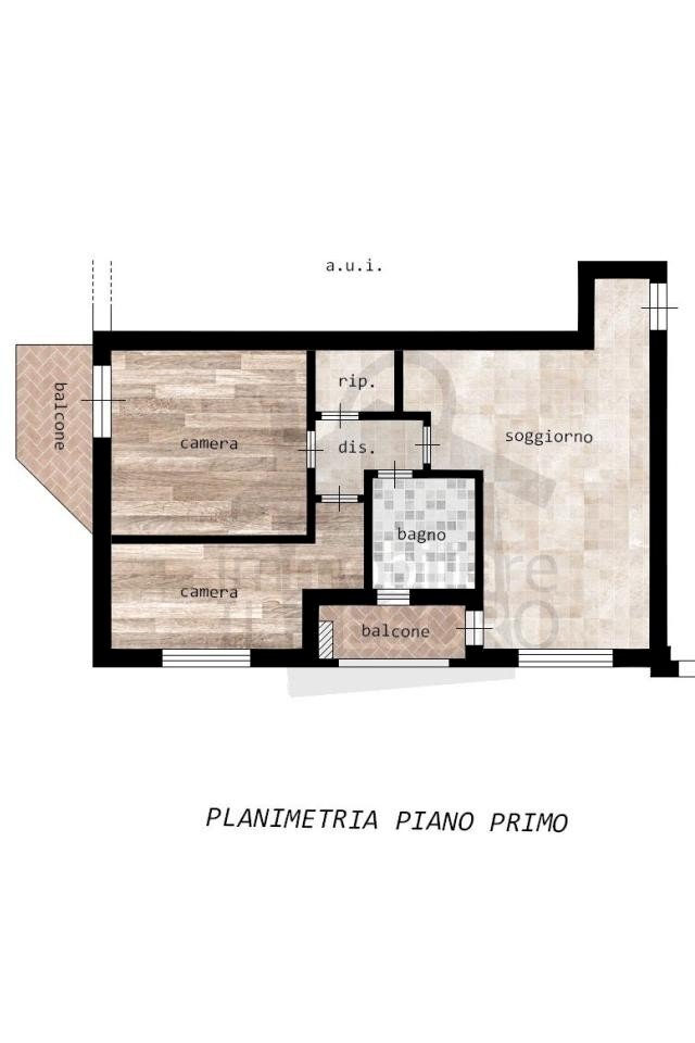 Trilocale via Franklin Delano Roosevelt, 7/a, Verucchio - planimetria 1
