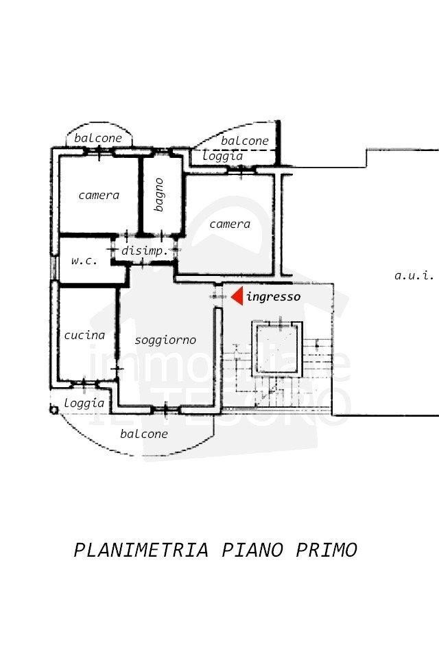 Quadrilocale via Fratelli Rosselli, Verucchio - planimetria 1