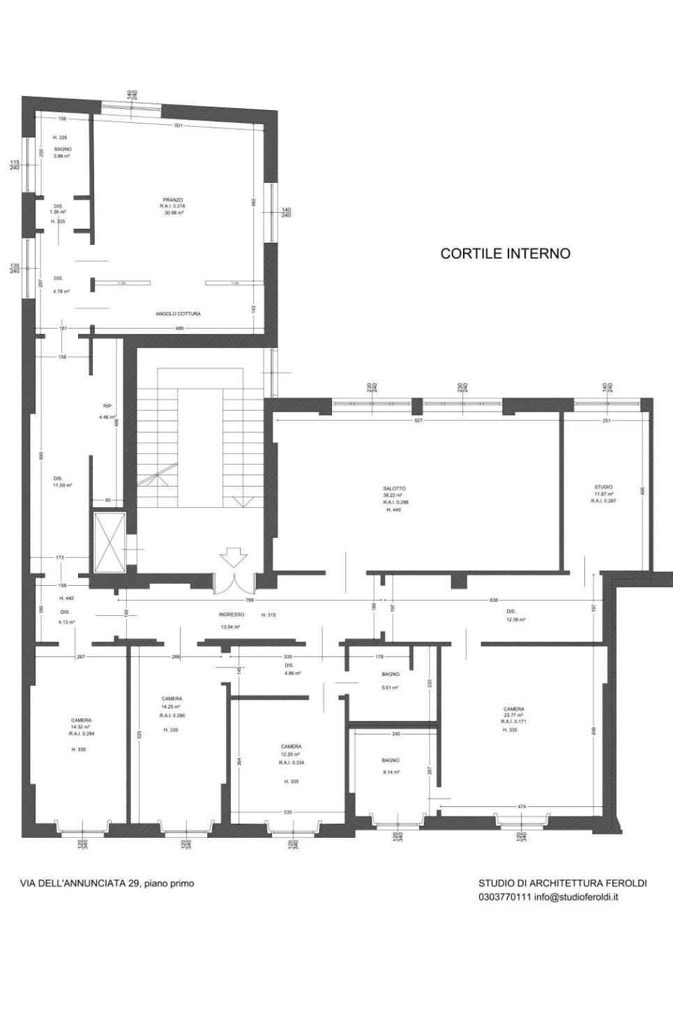 Apartment via dell'Annunciata, Milano - floor plans 1