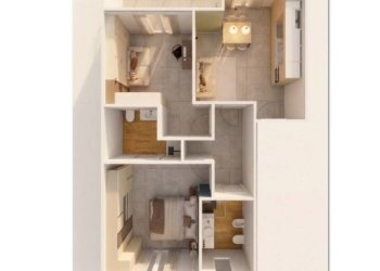 Planimetria - Trilocale via Villafranca Piemonte, 5, Torino (zona Pozzo Strada) - foto 5