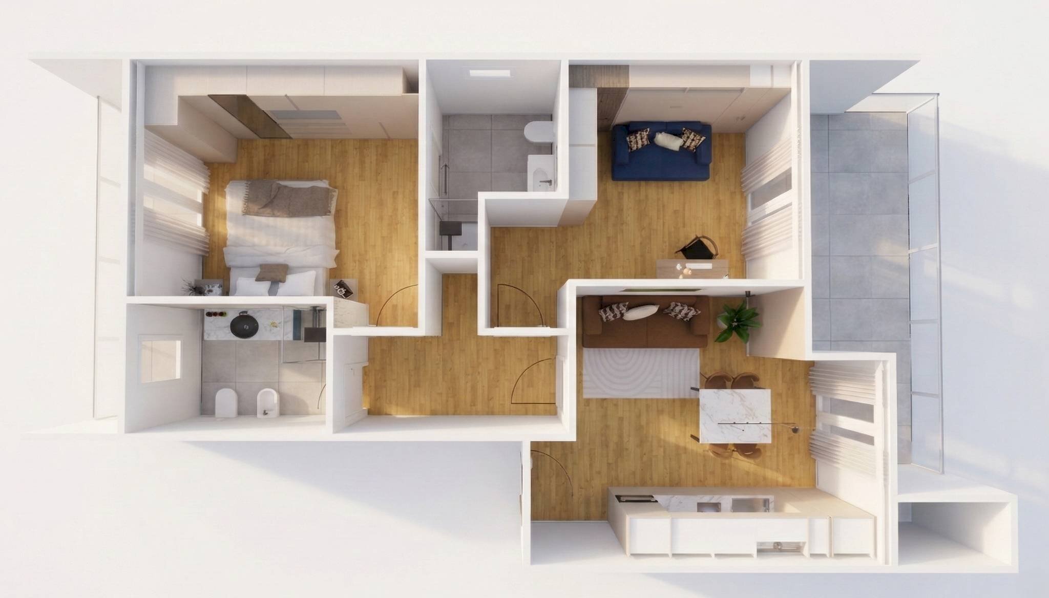 Trilocale via Villafranca Piemonte, 5, Torino (zona Pozzo Strada) - planimetria 1